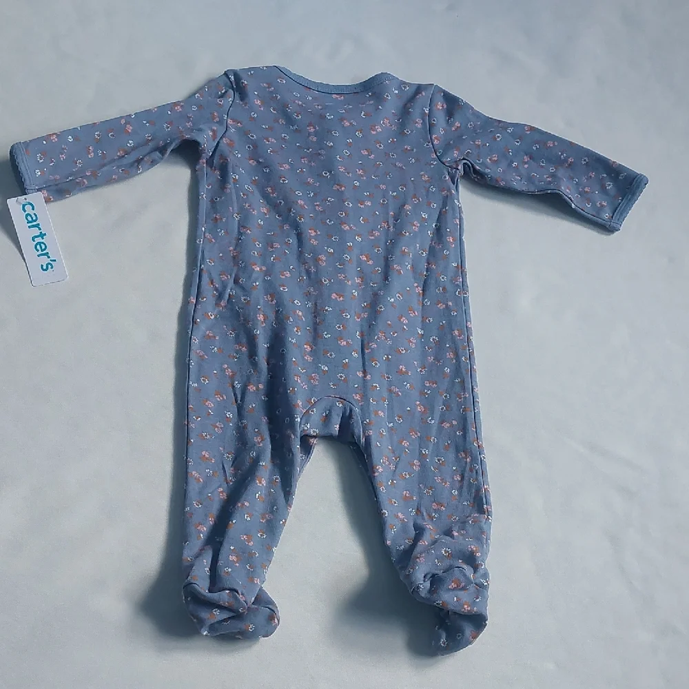 Carter's Blue and Pink‎ Footie One Pieces 6 Months